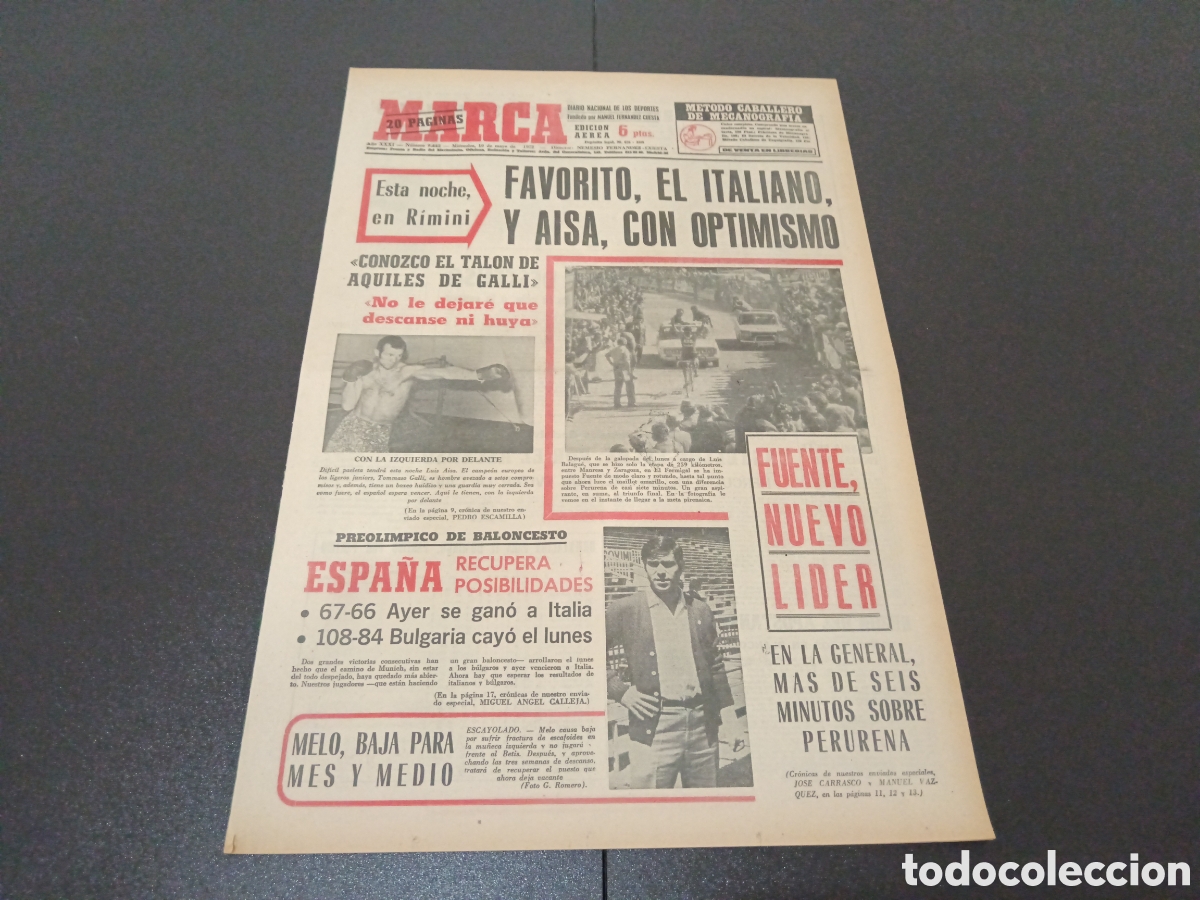 Coleccionismo deportivo: MARCA 10/05/1972 - Foto 1