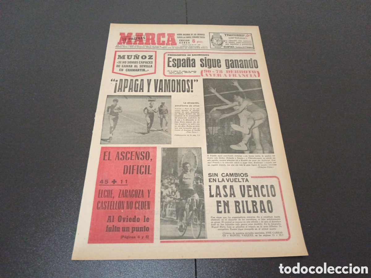 Coleccionismo deportivo: MARCA 12/05/1972 - Foto 1