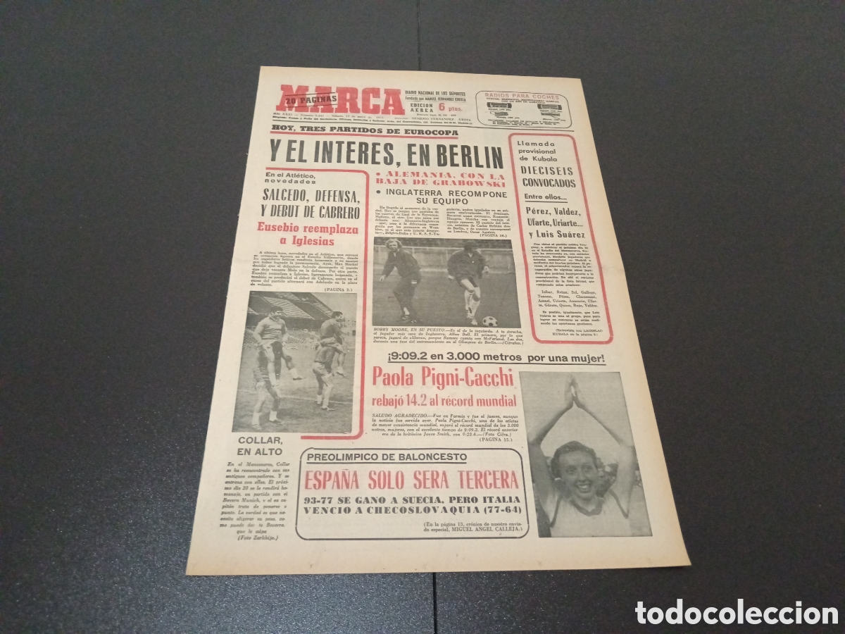 Coleccionismo deportivo: MARCA 13/05/1972 - Foto 1