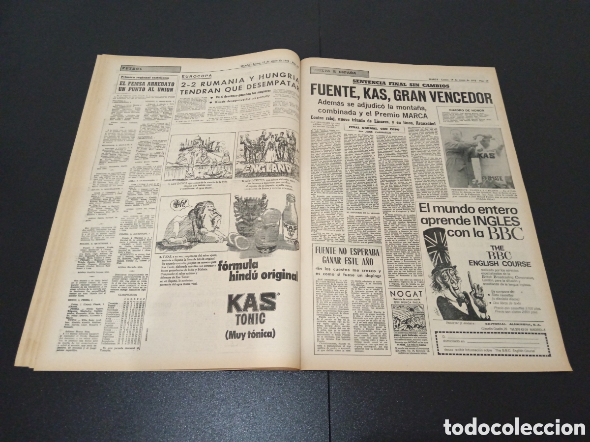 Coleccionismo deportivo: MARCA 15/05/1972 - Foto 10
