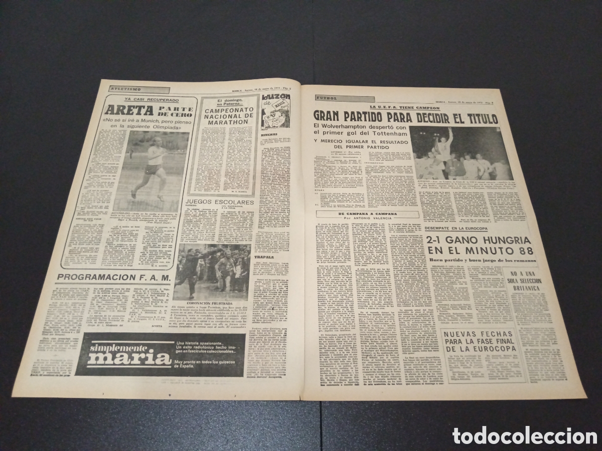 Coleccionismo deportivo: MARCA 18/05/1972 - Foto 2