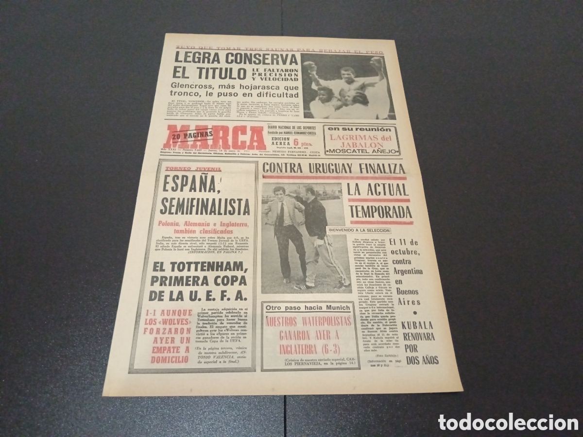 Coleccionismo deportivo: MARCA 18/05/1972 - Foto 1