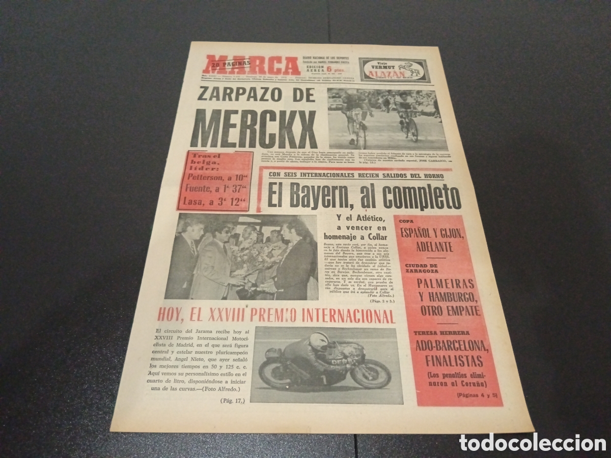 Coleccionismo deportivo: MARCA 28/05/1972 - Foto 1