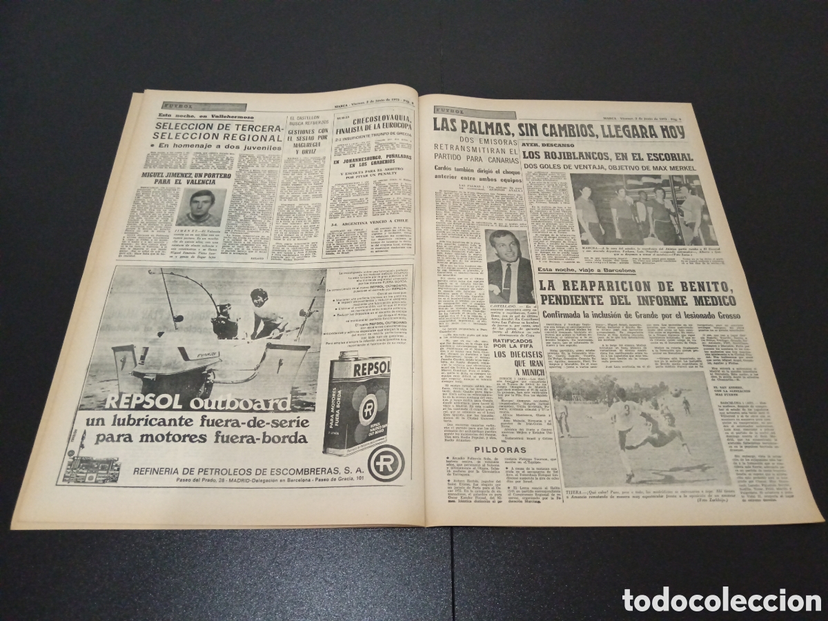 Coleccionismo deportivo: MARCA 02/06/1972 - Foto 5