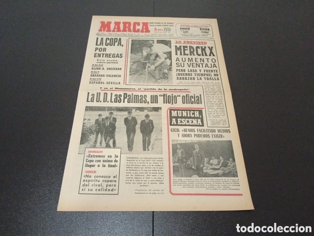 Coleccionismo deportivo: MARCA 03/06/1972 - Foto 1