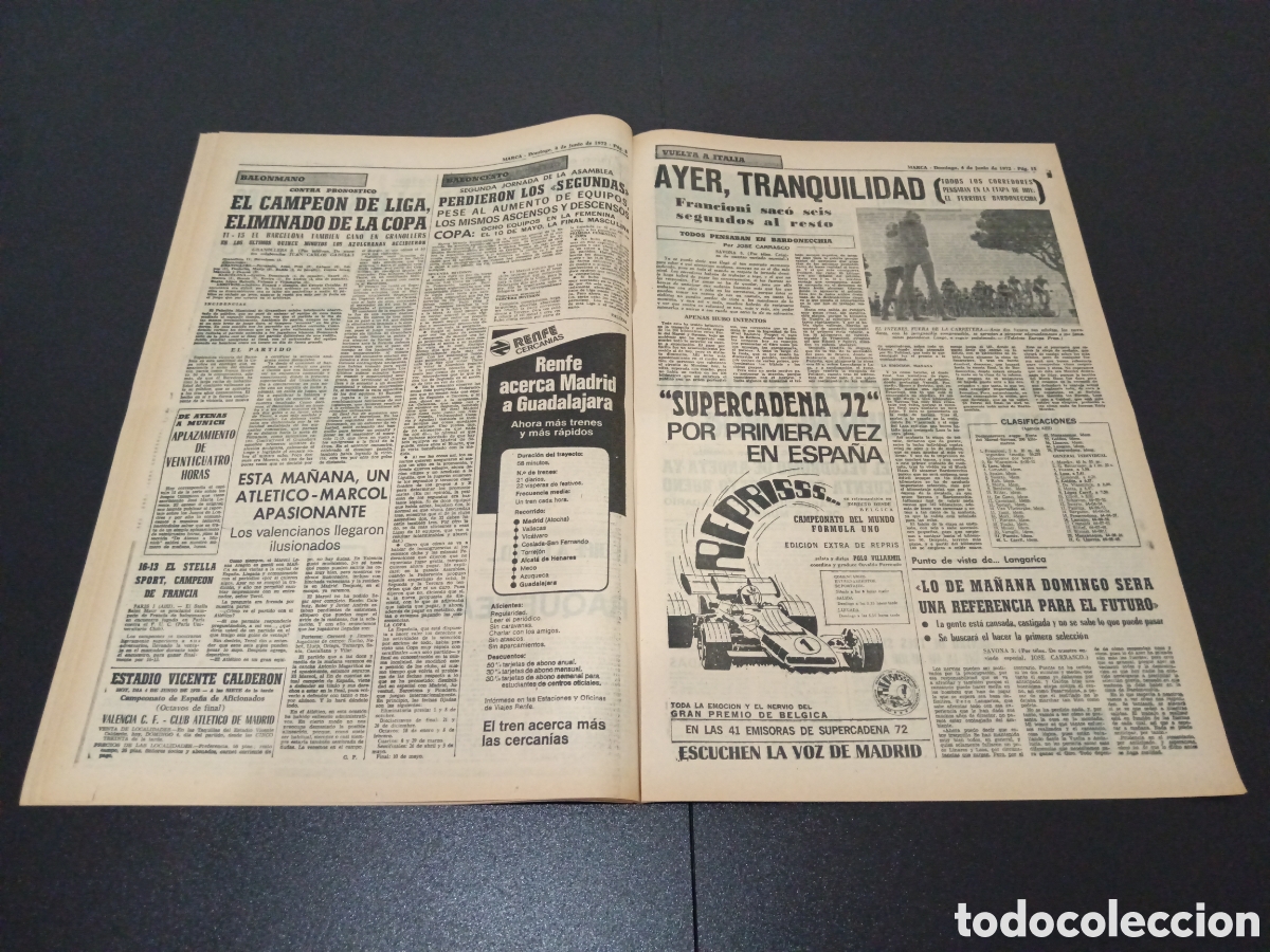 Coleccionismo deportivo: MARCA 04/06/1972 - Foto 5
