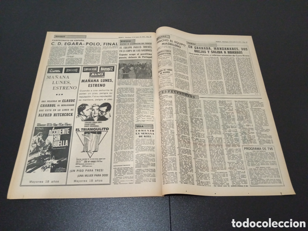 Coleccionismo deportivo: MARCA 04/06/1972 - Foto 8