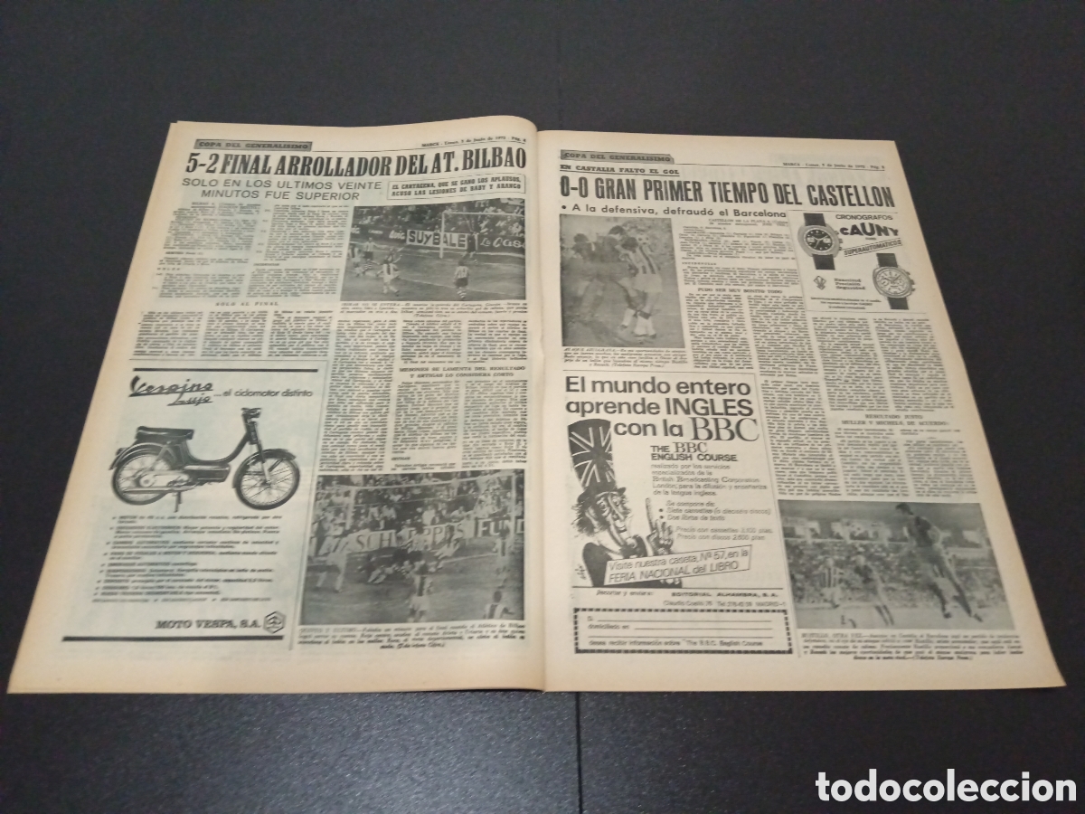 Coleccionismo deportivo: MARCA 05/06/1972 - Foto 3