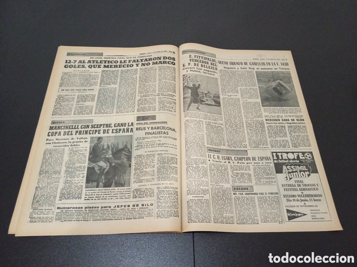 Coleccionismo deportivo: MARCA 05/06/1972 - Foto 8