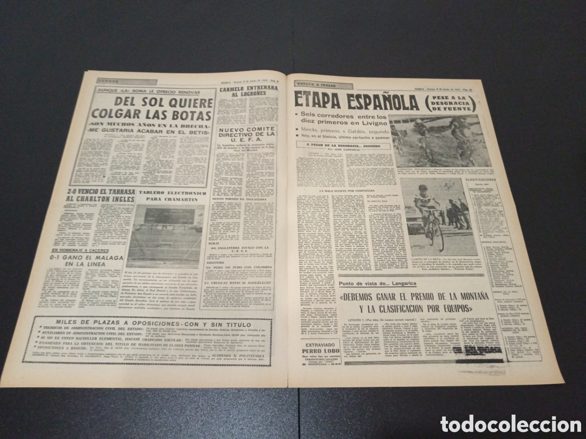 Coleccionismo deportivo: MARCA 08/06/1972 - Foto 3