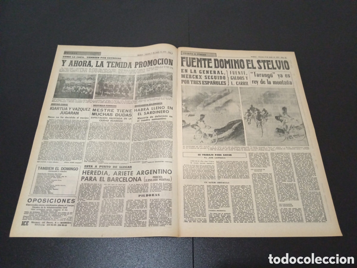 Coleccionismo deportivo: MARCA 09/06/1972 - Foto 2