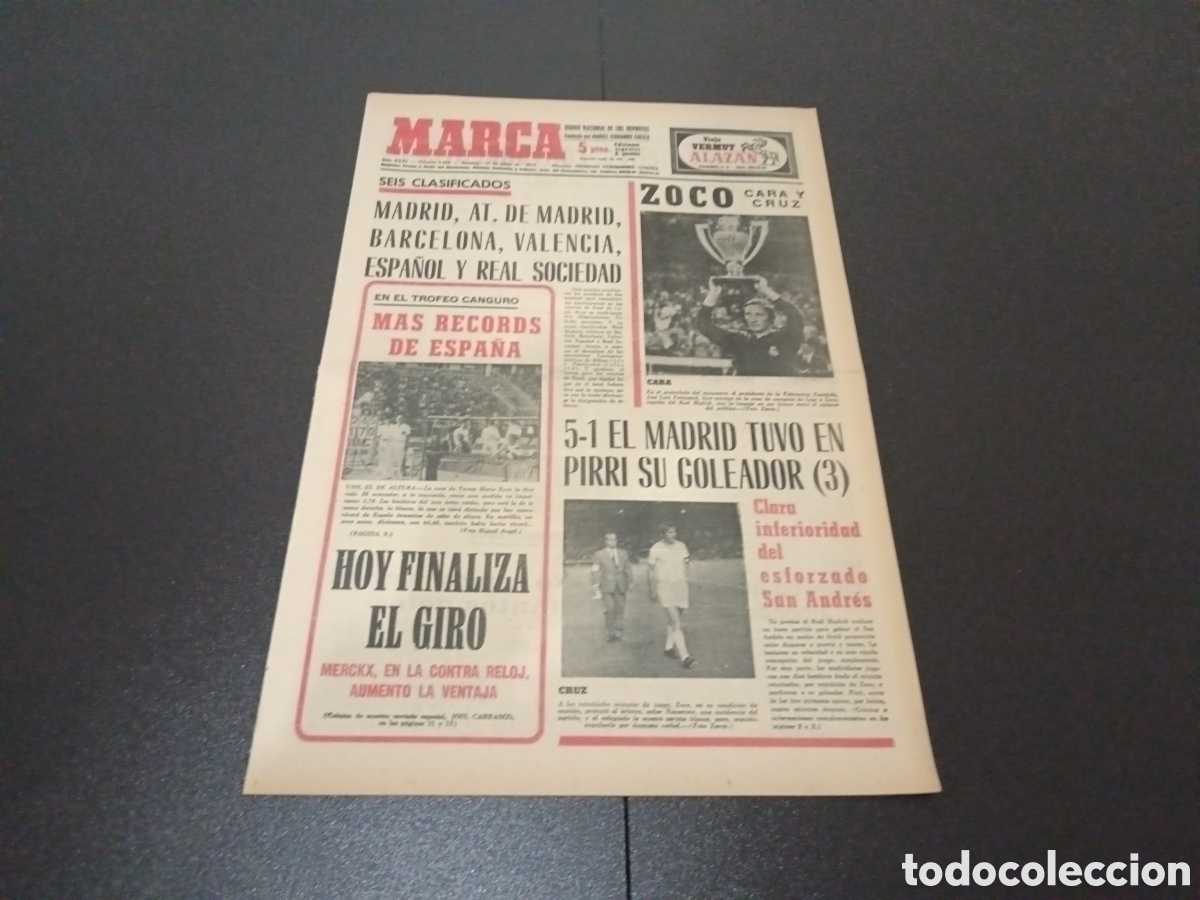 Coleccionismo deportivo: MARCA 11/06/1972 - Foto 1