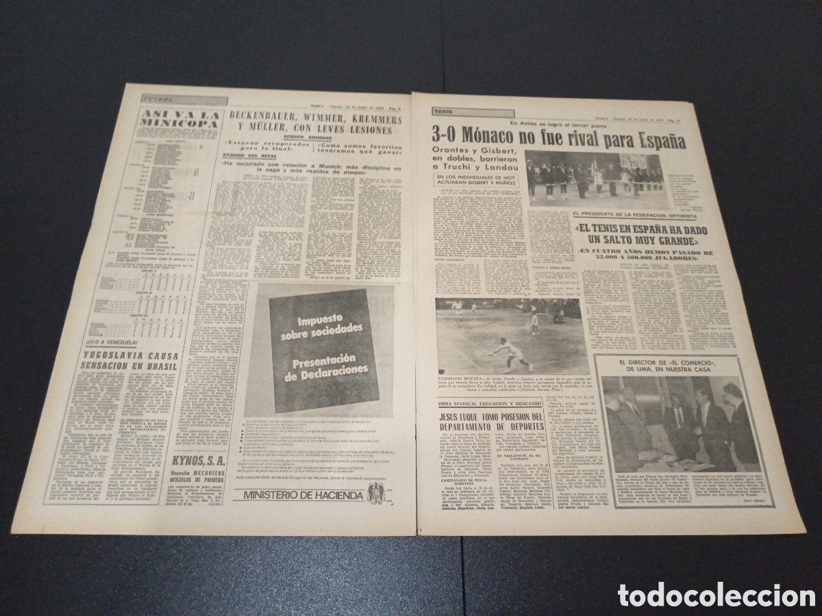Coleccionismo deportivo: MARCA 16/06/1972 - Foto 2