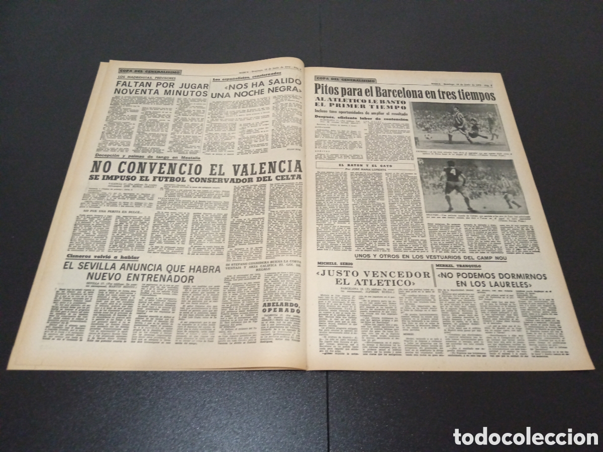 Coleccionismo deportivo: MARCA 18/06/1972 - Foto 3