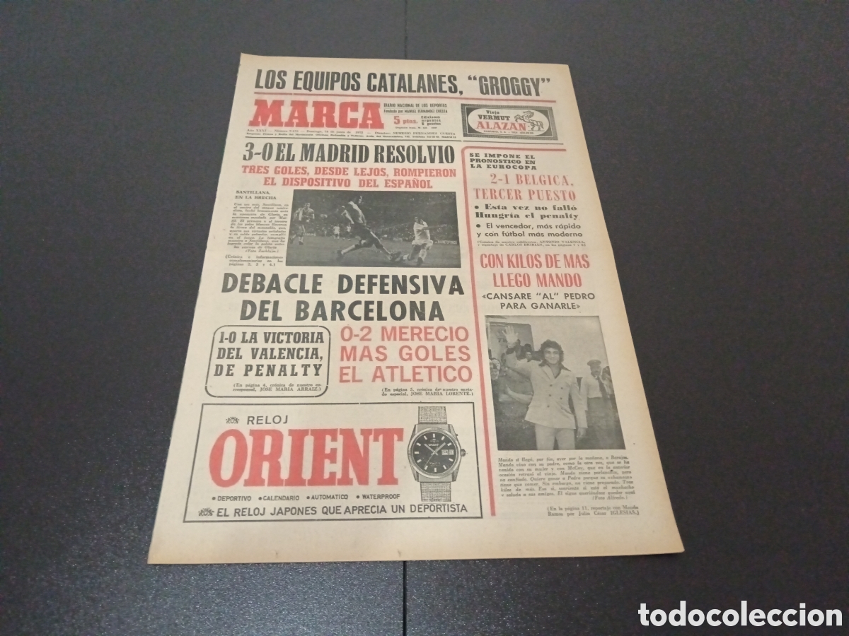 Coleccionismo deportivo: MARCA 18/06/1972 - Foto 1