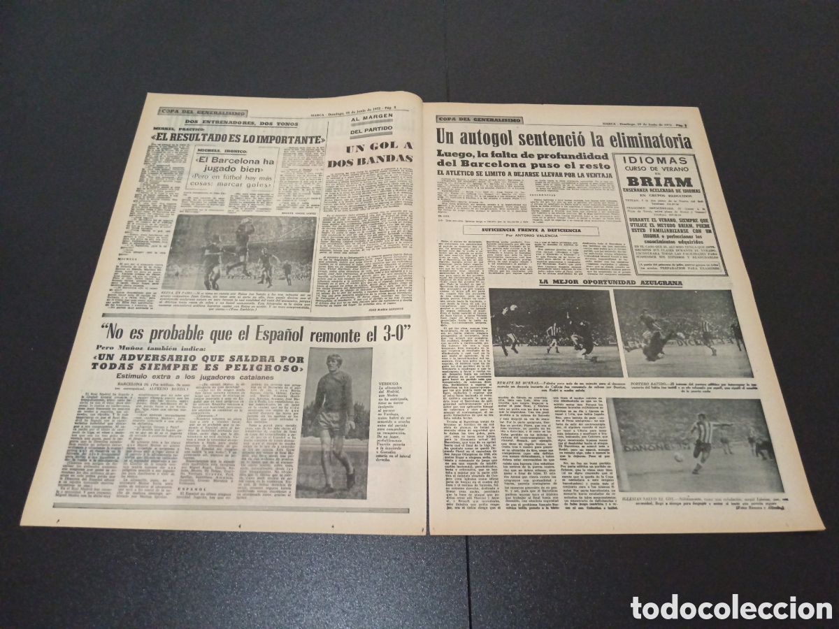 Coleccionismo deportivo: MARCA 25/06/1972 - Foto 2