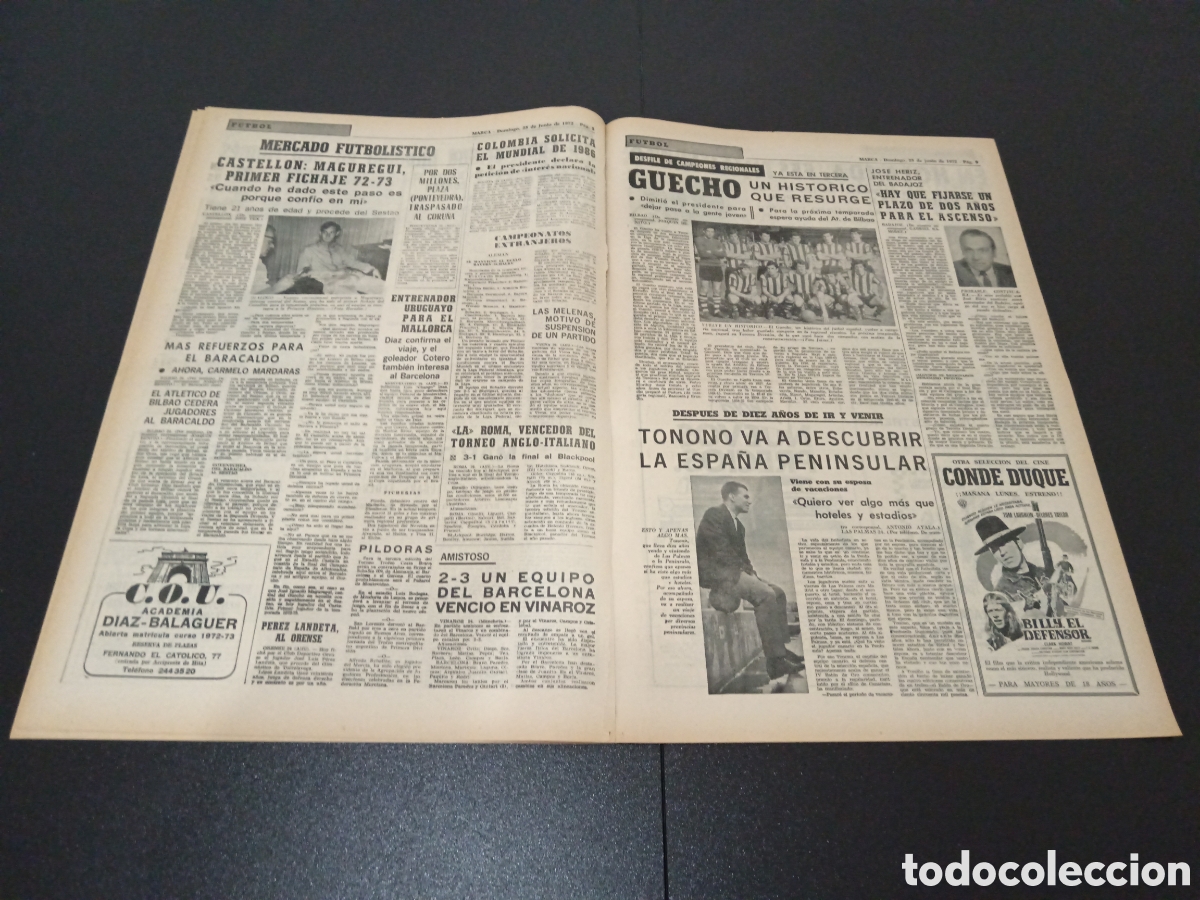 Coleccionismo deportivo: MARCA 25/06/1972 - Foto 5