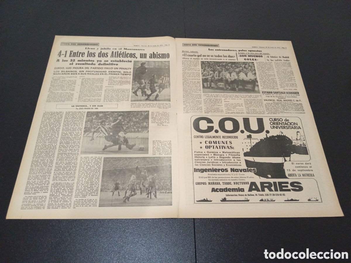 Coleccionismo deportivo: MARCA 30/06/1972 - Foto 2