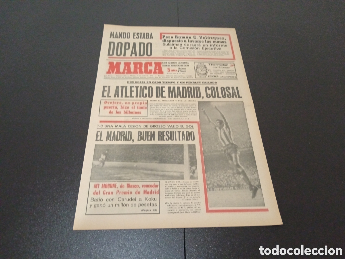 Coleccionismo deportivo: MARCA 30/06/1972 - Foto 1