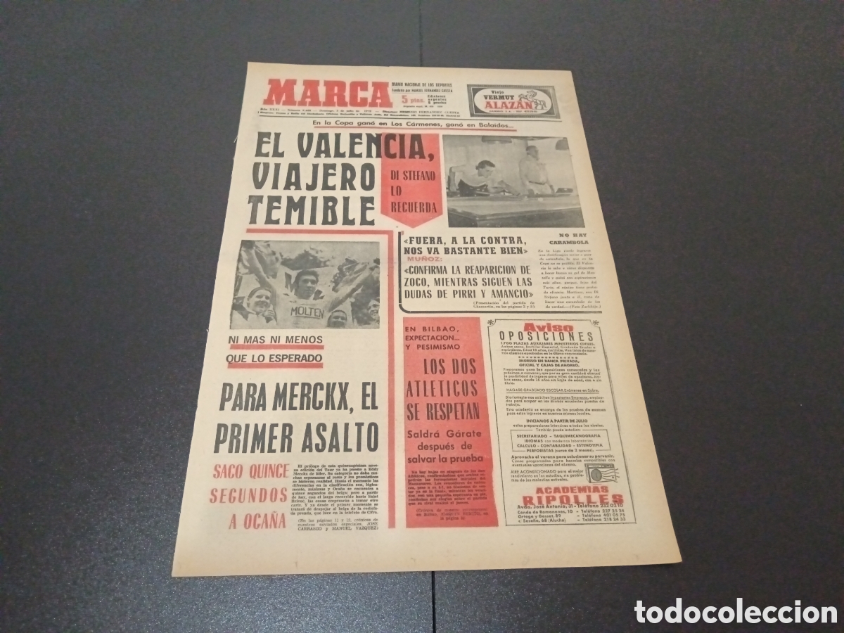 Coleccionismo deportivo: MARCA 02/07/1972 - Foto 1