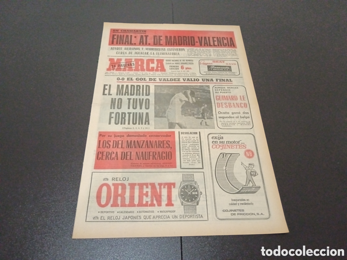 Coleccionismo deportivo: MARCA 03/07/1972 - Foto 1