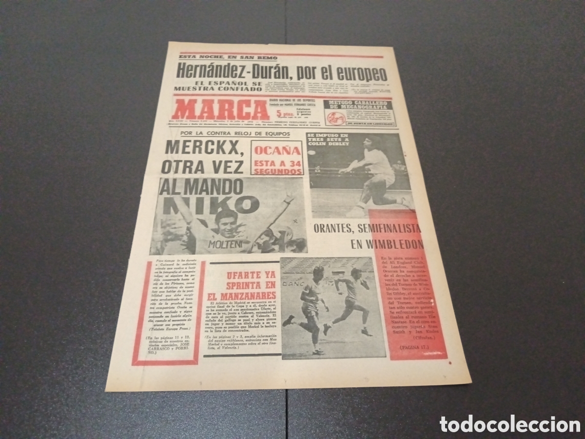 Coleccionismo deportivo: MARCA 05/07/1972 - Foto 1