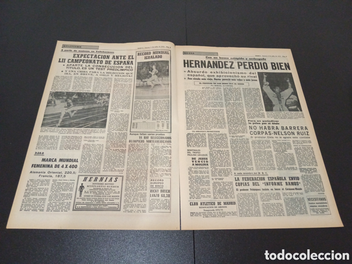 Coleccionismo deportivo: MARCA 06/07/1972 - Foto 2