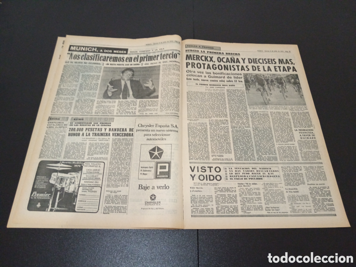 Coleccionismo deportivo: MARCA 06/07/1972 - Foto 3