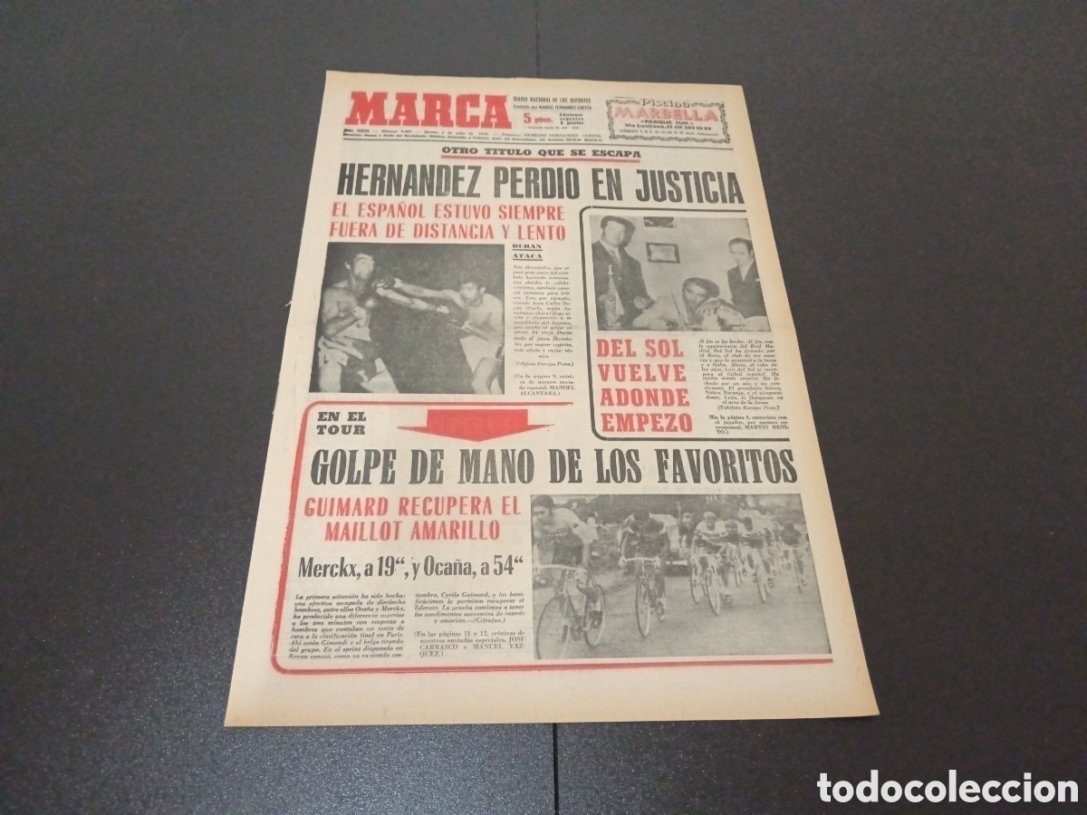 Coleccionismo deportivo: MARCA 06/07/1972 - Foto 1