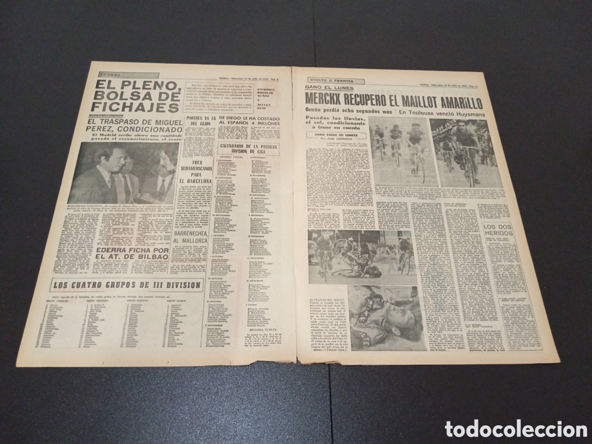 Coleccionismo deportivo: MARCA 12/07/1972 - Foto 2