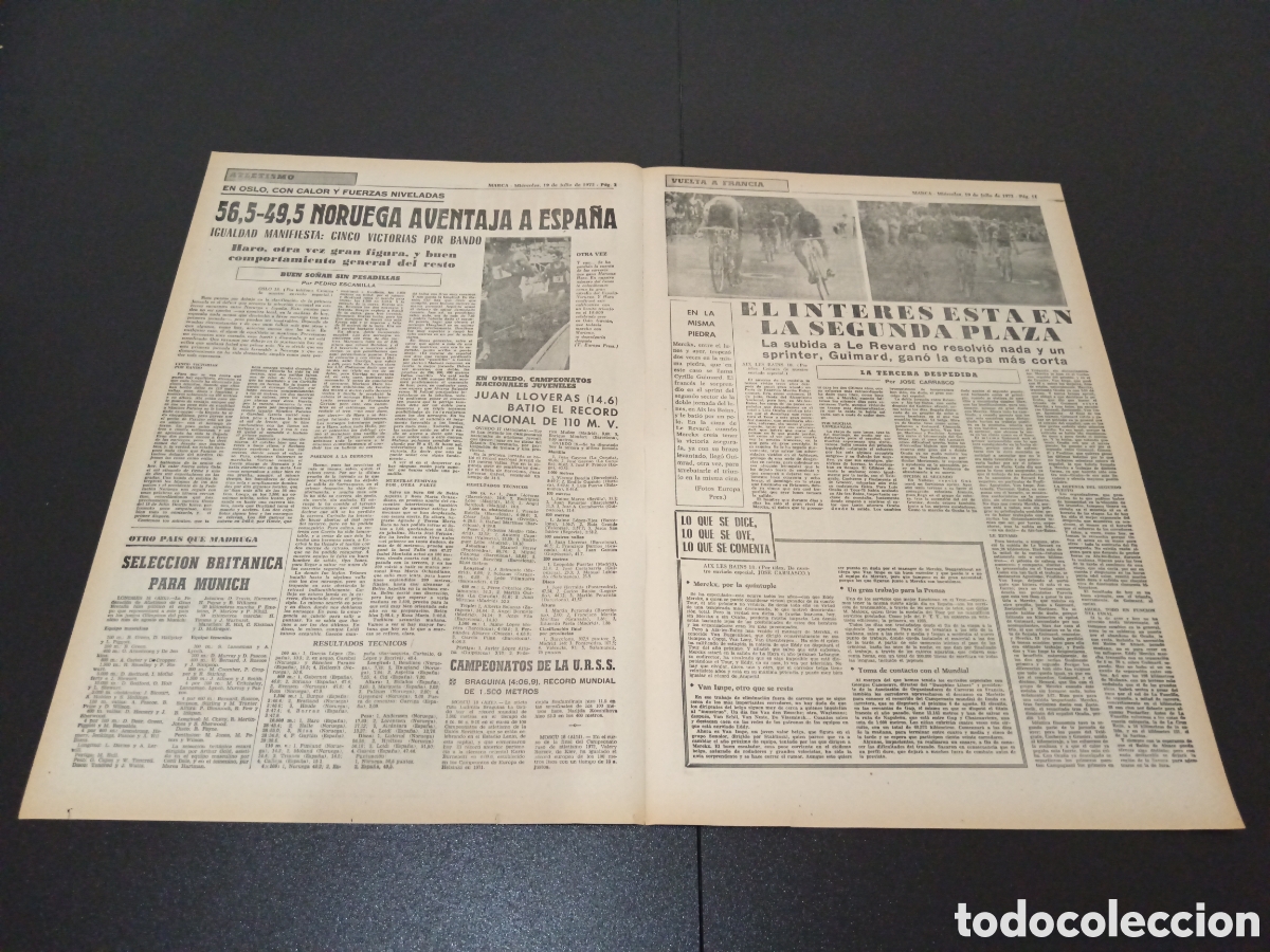 Coleccionismo deportivo: MARCA 19/07/1972 - Foto 2