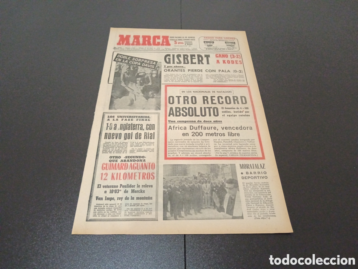 Coleccionismo deportivo: MARCA 22/07/1972 - Foto 1