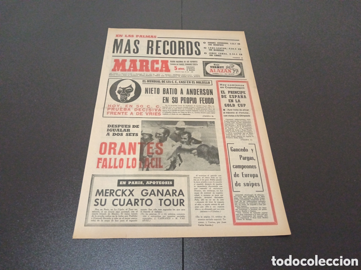 Coleccionismo deportivo: MARCA 23/07/1972 - Foto 1