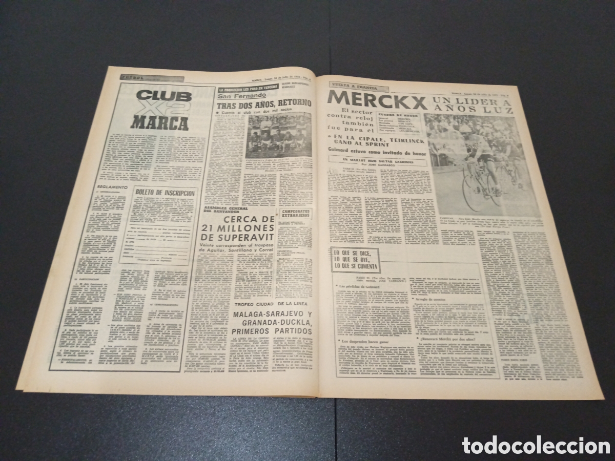 Coleccionismo deportivo: MARCA 24/07/1972 - Foto 3