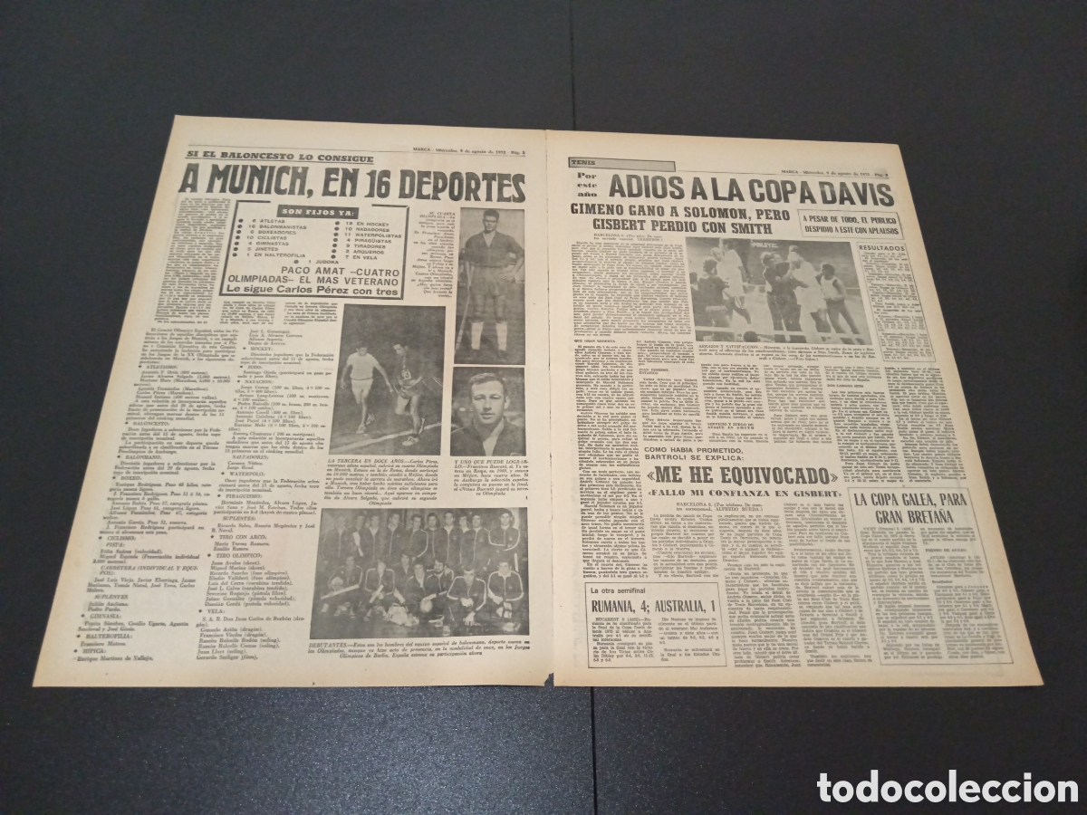 Coleccionismo deportivo: MARCA 09/08/1972 - Foto 2