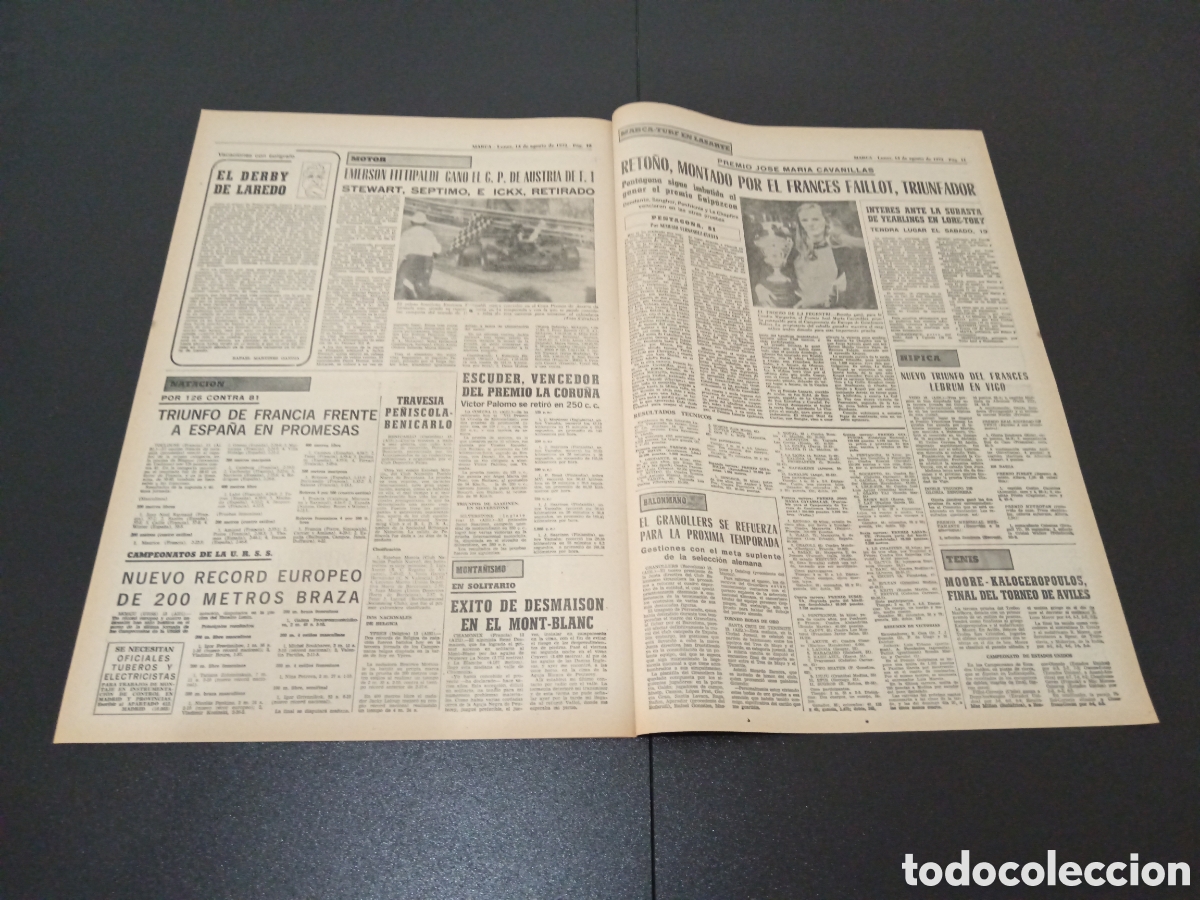 Coleccionismo deportivo: MARCA 14/08/1972 - Foto 5