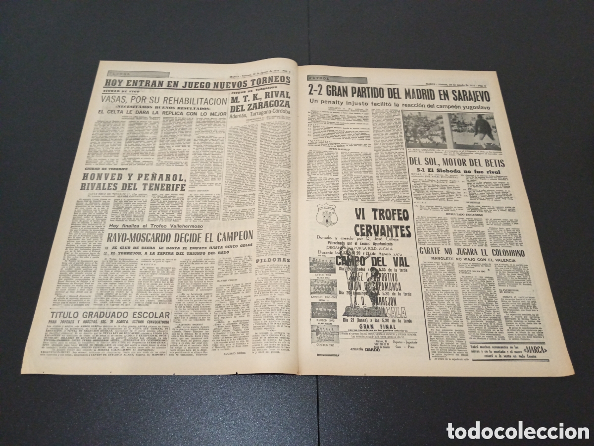 Coleccionismo deportivo: MARCA 18/08/1972 - Foto 2