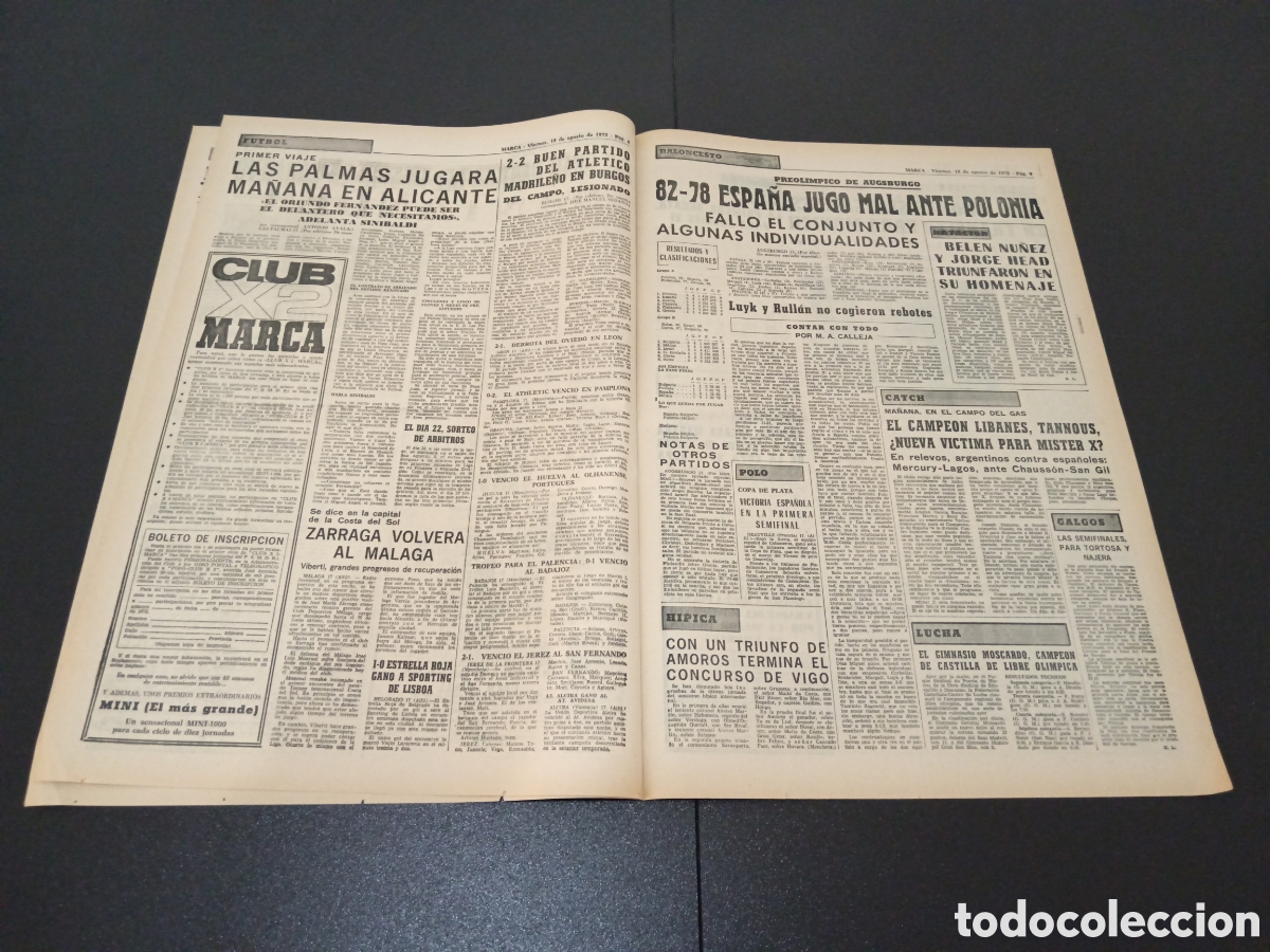 Coleccionismo deportivo: MARCA 18/08/1972 - Foto 3