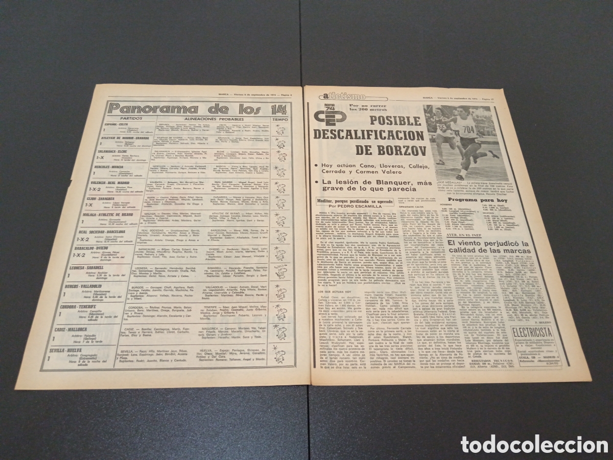 Coleccionismo deportivo: MARCA 06/09/1974 - Foto 2