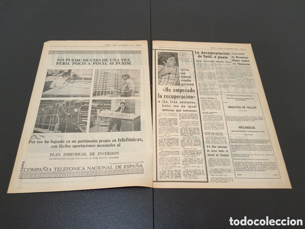 Coleccionismo deportivo: MARCA 07/09/1974 - Foto 2