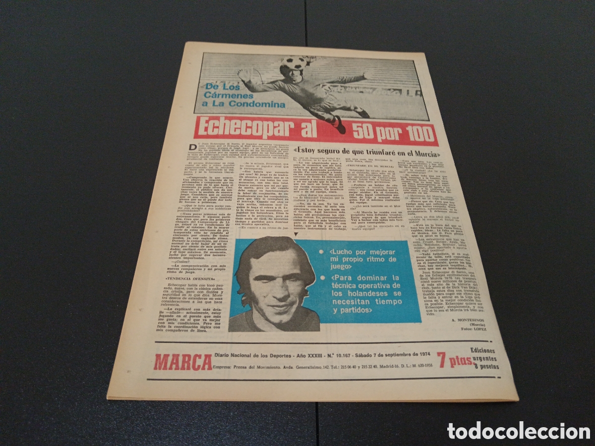 Coleccionismo deportivo: MARCA 07/09/1974 - Foto 7