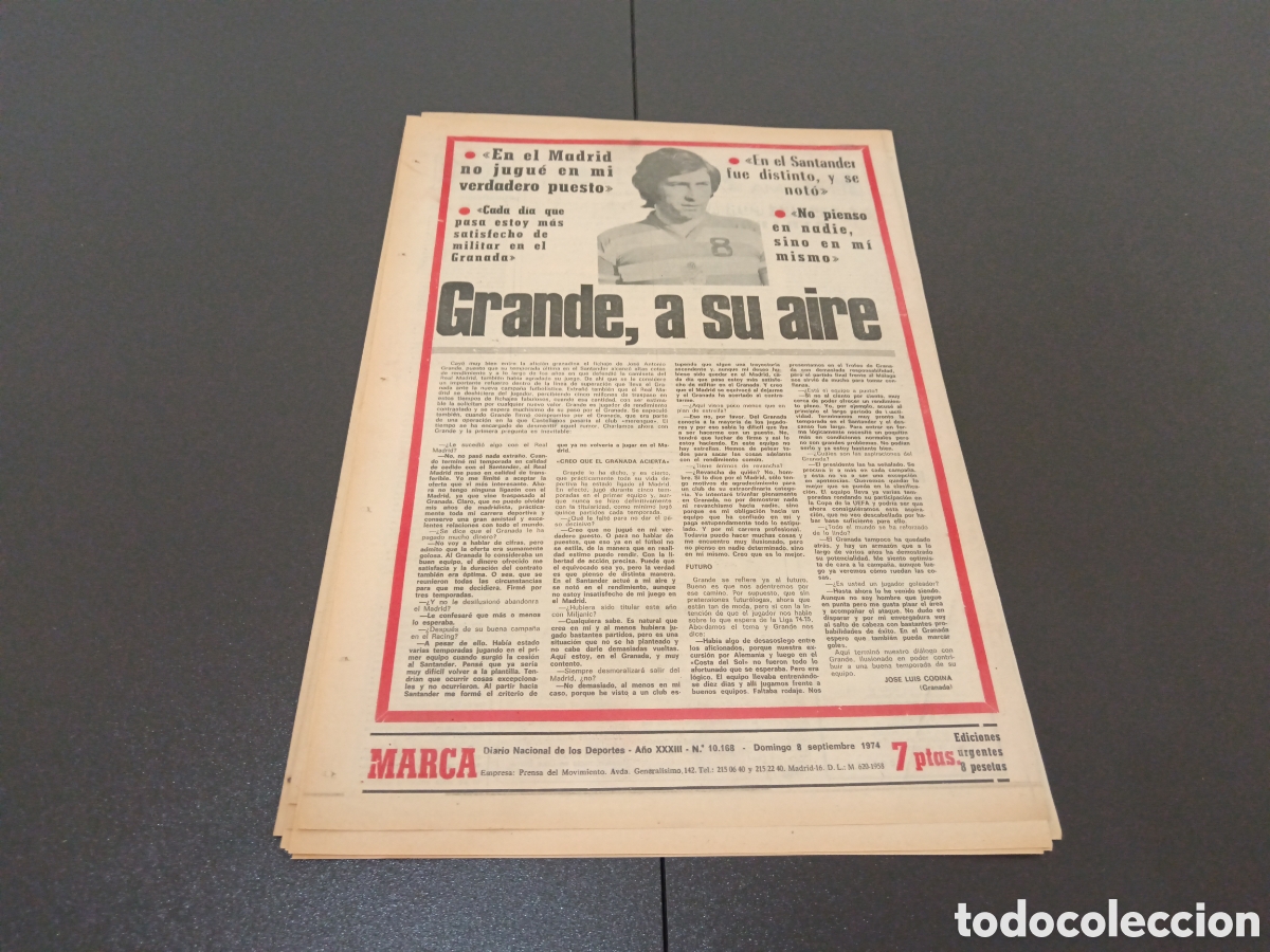 Coleccionismo deportivo: MARCA 08/09/1974 - Foto 10