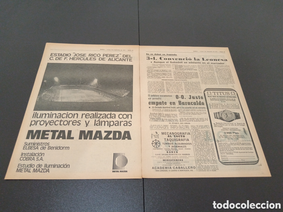 Coleccionismo deportivo: MARCA 09/09/1974 - Foto 7