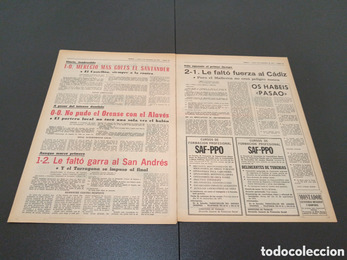 Coleccionismo deportivo: MARCA 09/09/1974 - Foto 9