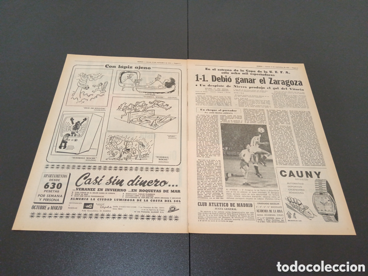 Coleccionismo deportivo: MARCA 12/09/1974 - Foto 2