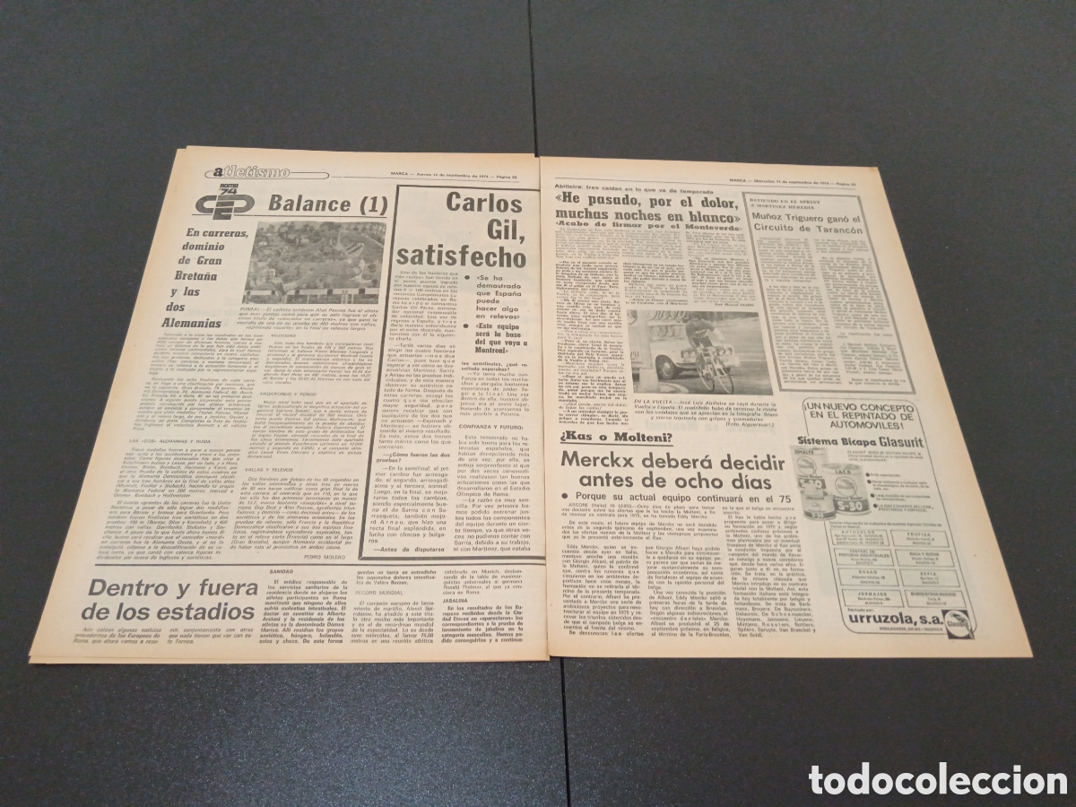 Coleccionismo deportivo: MARCA 12/09/1974 - Foto 5