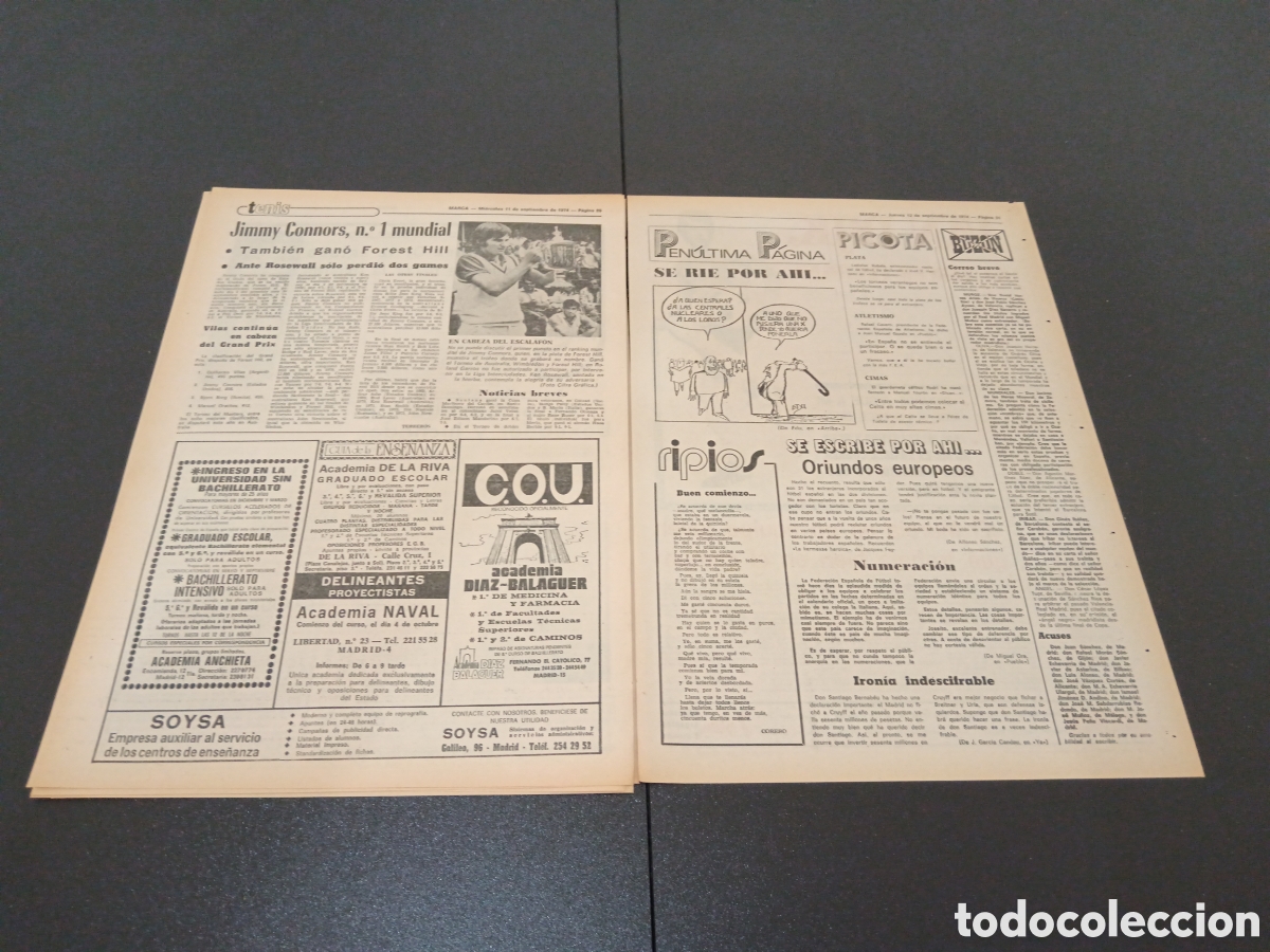 Coleccionismo deportivo: MARCA 12/09/1974 - Foto 7