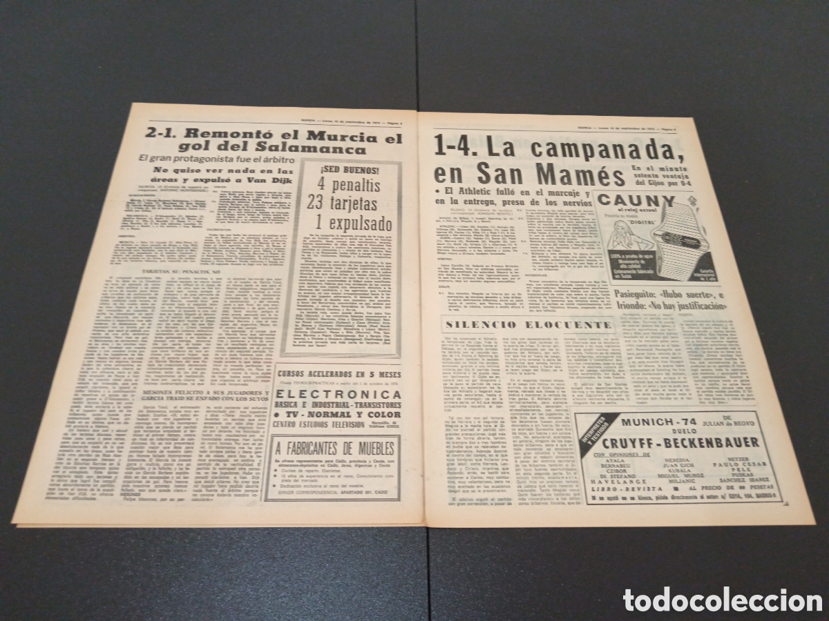 Coleccionismo deportivo: MARCA 16/09/1974 - Foto 3