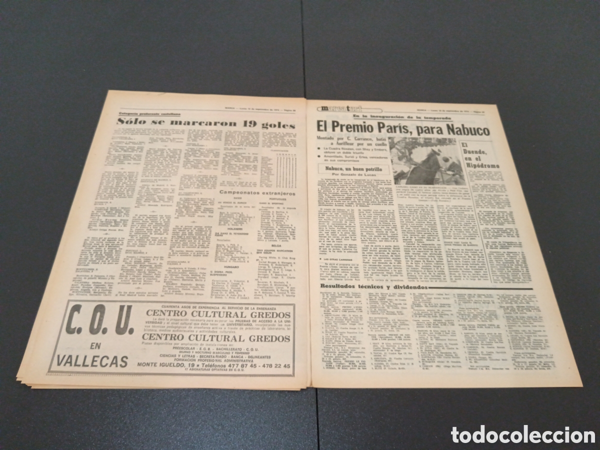 Coleccionismo deportivo: MARCA 16/09/1974 - Foto 11