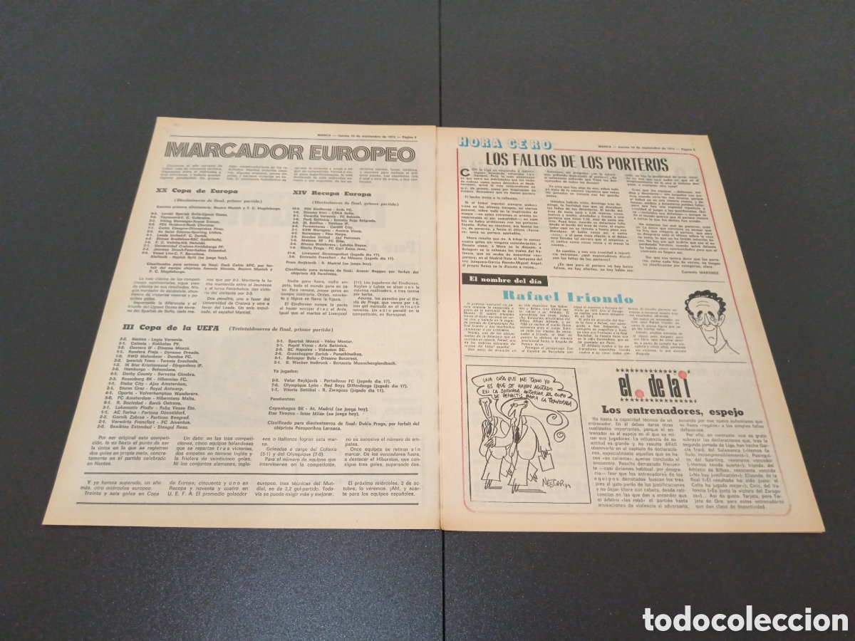 Coleccionismo deportivo: MARCA 19/09/1974 - Foto 2